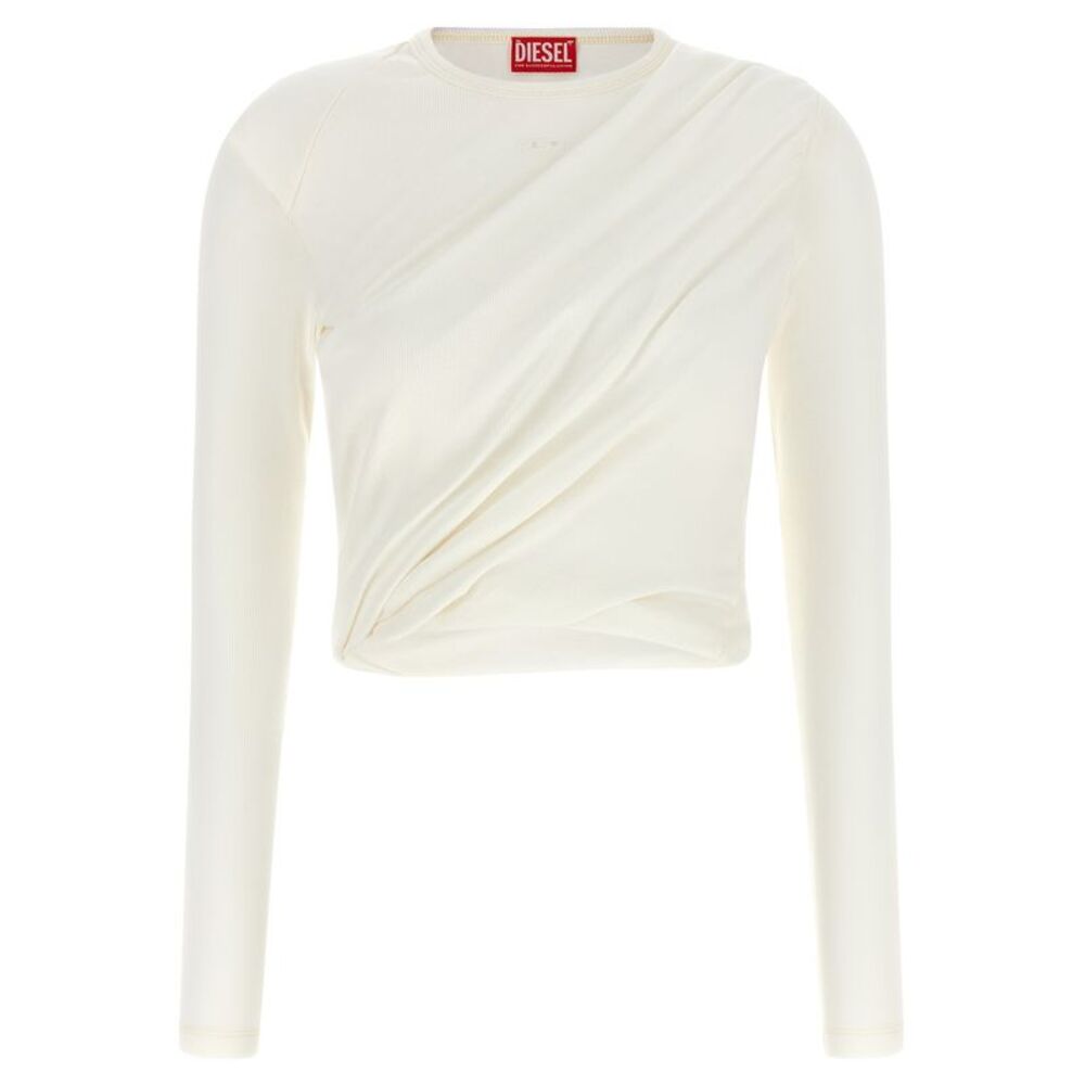 Diesel White Cotton Long Sleeve Women's T-Shirt